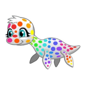 Polka Rainbow Dinosaur